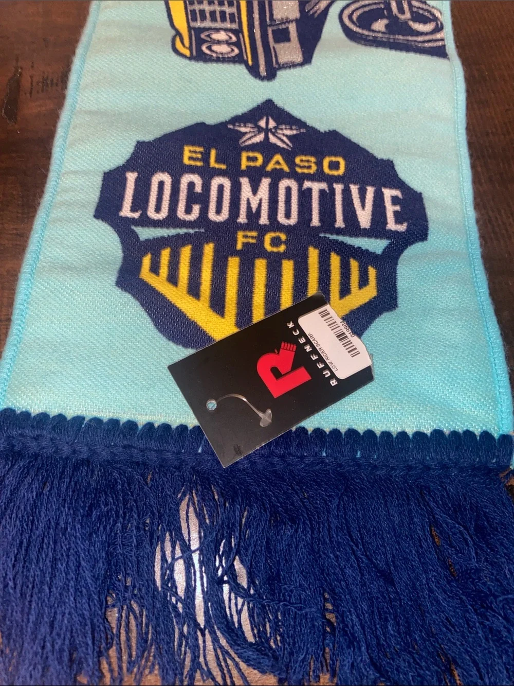 El Paso Locomotive FC Soccer Scarf - Light Blue & Yellow